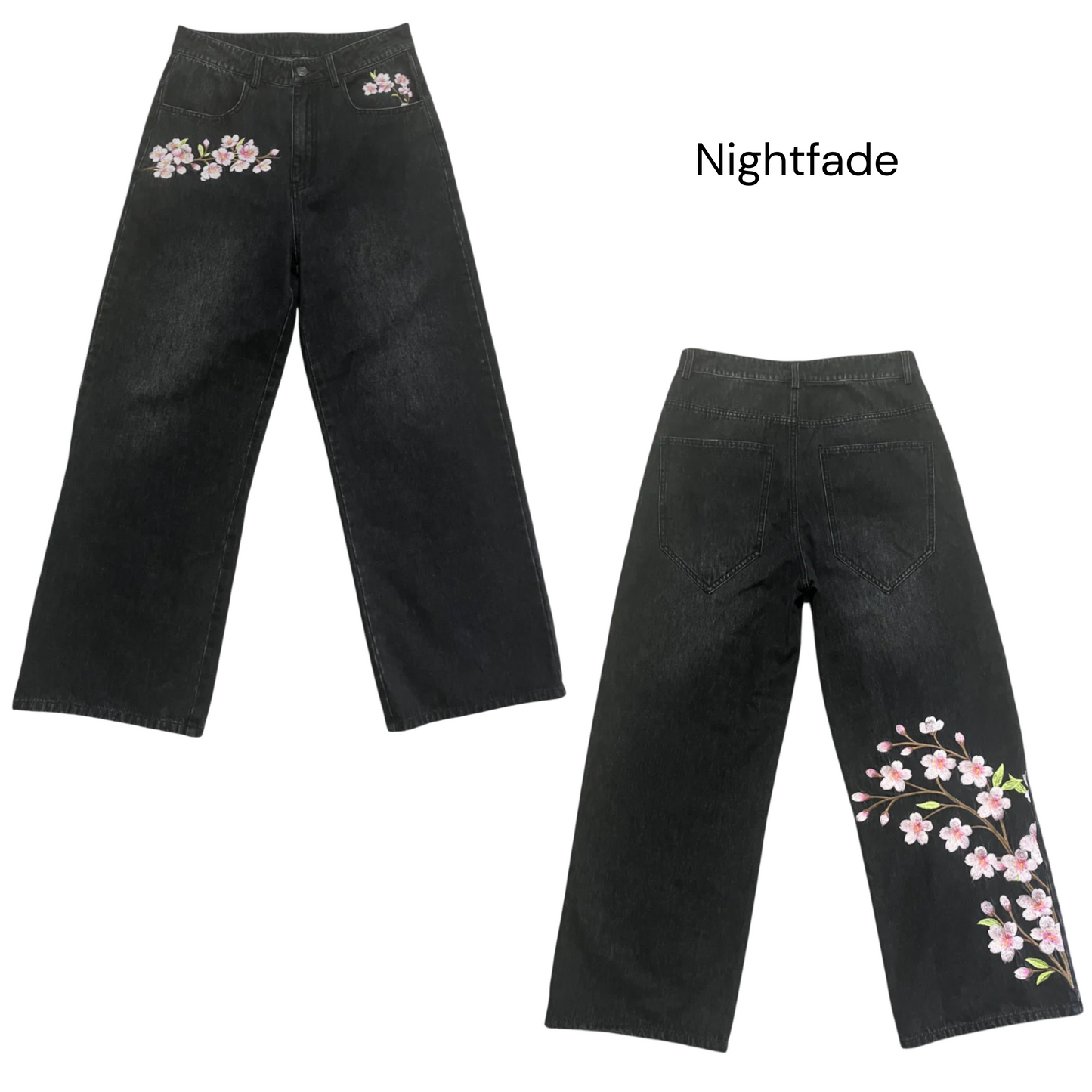 Unisex Sakura Blossom Hoodie & Denim Combo